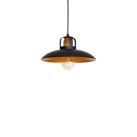 Lampa wisząca FELIX - zwis 1xE27 czarna 30 cm Milagro