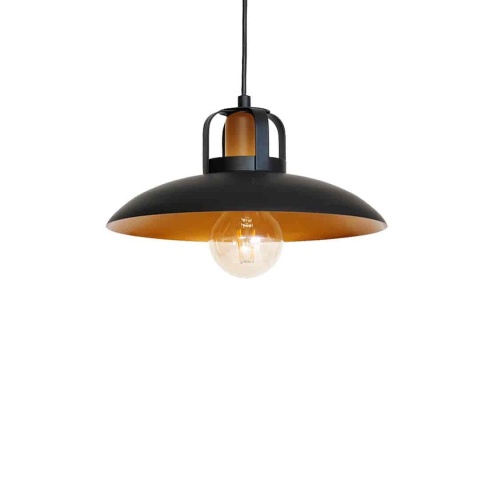 Lampa wisząca FELIX - zwis 1xE27 czarna 30 cm Milagro