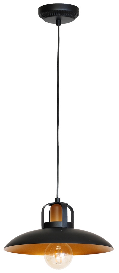 Lampa wisząca FELIX - zwis 1xE27 czarna 30 cm Milagro