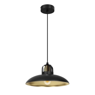 Lampa wisząca FELIX - zwis 1xE27 czarno-złota 30 cm Milagro