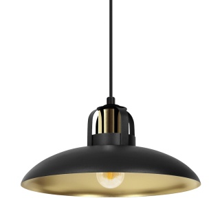 Lampa wisząca FELIX - zwis 1xE27 czarno-złota 30 cm Milagro
