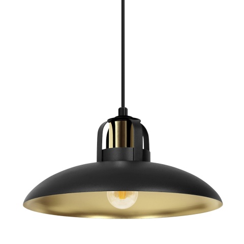 Lampa wisząca FELIX - zwis 1xE27 czarno-złota 30 cm Milagro