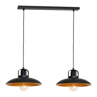 Lampa wisząca FELIX - zwis 2xE27 czarna 75 cm Milagro