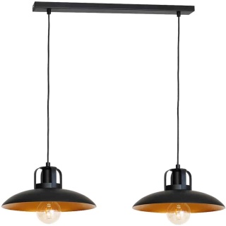 Lampa wisząca FELIX - zwis 2xE27 czarna 75 cm Milagro
