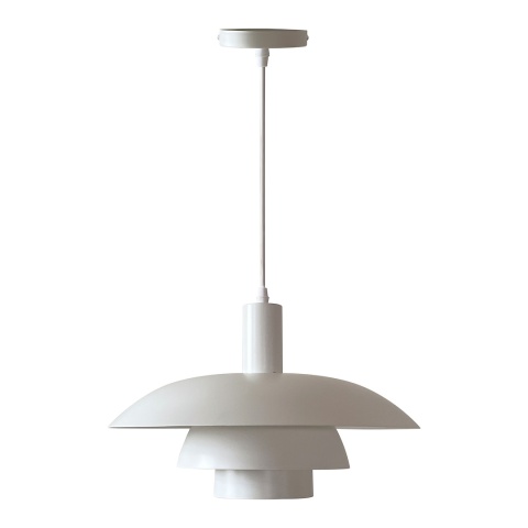 Lampa wisząca FERRO - zwis 1xE27 biała 38 cm Milagro