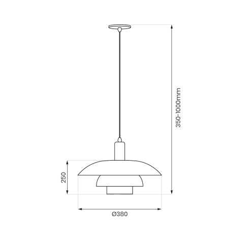 Lampa wisząca FERRO - zwis 1xE27 biała 38 cm Milagro