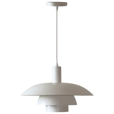 Lampa wisząca FERRO - zwis 1xE27 biała 38 cm Milagro