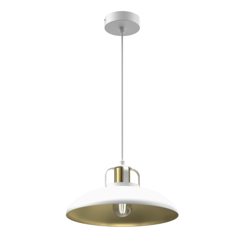 Lampa wisząca Felix - zwis 1xE27 biało-złota 29 cm Milagro