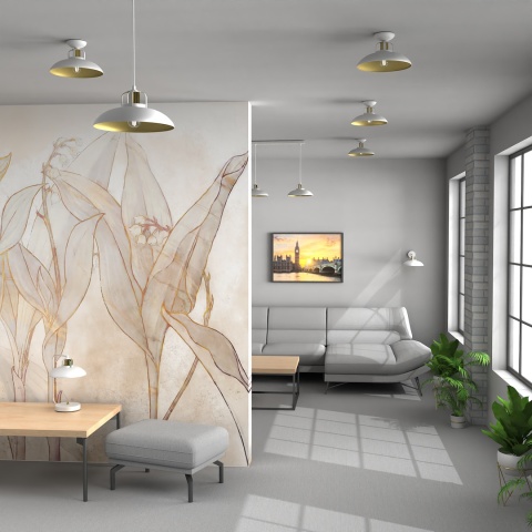 Lampa wisząca Felix - zwis 1xE27 biało-złota 29 cm Milagro