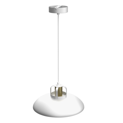 Lampa wisząca Felix - zwis 1xE27 biało-złota 29 cm Milagro