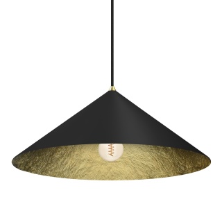 Lampa wisząca Fuji Ø50cm - zwis 1xE27 czarno-złota 50 cm Milagro