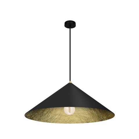 Lampa wisząca Fuji Ø50cm - zwis 1xE27 czarno-złota 50 cm Milagro