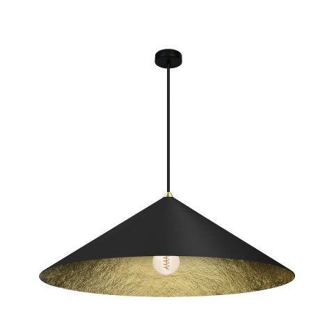 Lampa wisząca Fuji Ø70cm - zwis 1xE27 czarno-złota 70 cm Milagro