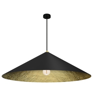 Lampa wisząca Fuji Ø90cm - zwis 1xE27 czarno-złota 90 cm Milagro