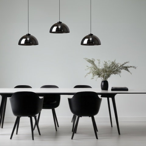 Lampa wisząca GAMMA - zwis 1xE27 czarna 30 cm Milagro