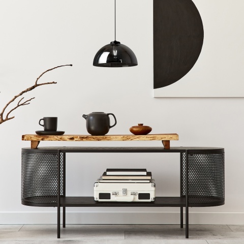 Lampa wisząca GAMMA - zwis 1xE27 czarna 30 cm Milagro
