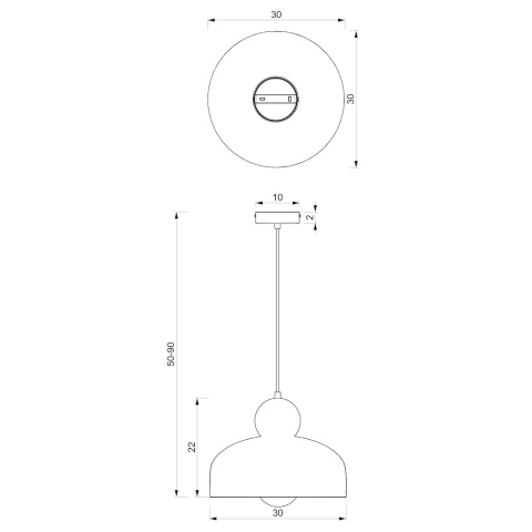 Lampa wisząca HARALD - zwis 1xE27 zielono-złota 30 cm Milagro