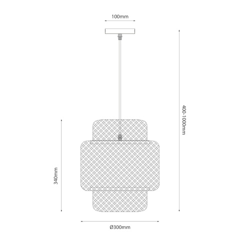 Lampa wisząca HESTIA - zwis 1xE27 czarna 30 cm Milagro