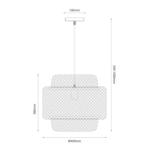 Lampa wisząca HESTIA - zwis 1xE27 czarna 40 cm Milagro