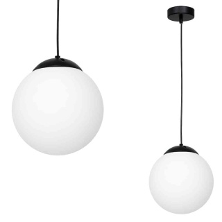 Lampa wisząca LIMA - zwis 1xE27 czarna 25 cm Milagro