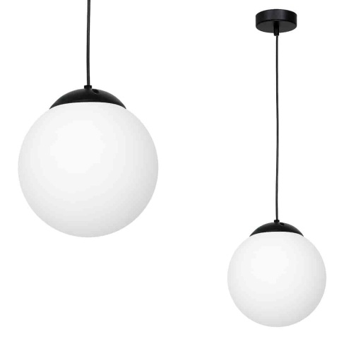 Lampa wisząca LIMA - zwis 1xE27 czarna 25 cm Milagro