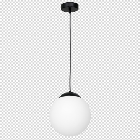 Lampa wisząca LIMA - zwis 1xE27 czarna 25 cm Milagro