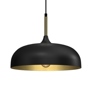 Lampa wisząca LINCOLN - zwis 1xE27 czarno-złota 35 cm Milagro