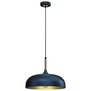 Lampa wisząca LINCOLN - zwis 1xE27 niebiesko-złota 35 cm Milagro