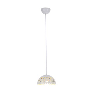 Lampa wisząca LISA - zwis 1xE27 biała 18 cm Milagro
