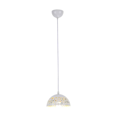 Lampa wisząca LISA - zwis 1xE27 biała 18 cm Milagro