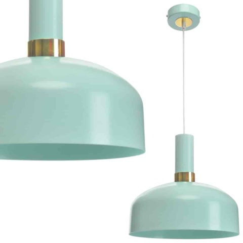 Lampa wisząca MALMO - zwis 1xE27 miętowa 30 cm Milagro