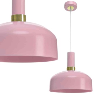 Lampa wisząca MALMO - zwis 1xE27 różowa 30 cm Milagro