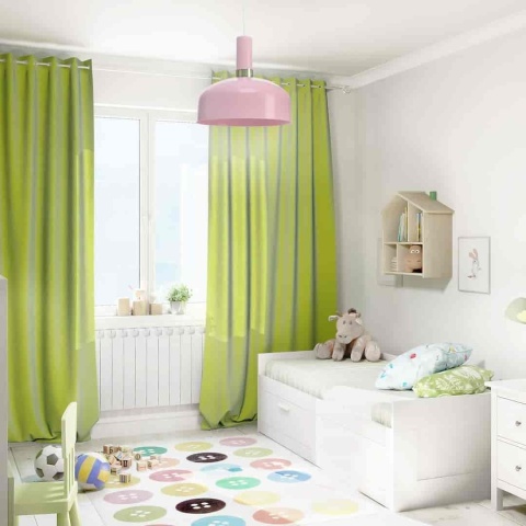 Lampa wisząca MALMO - zwis 1xE27 różowa 30 cm Milagro