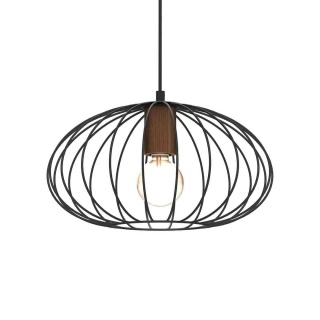 Lampa wisząca MERIDIANO - zwis 1xE27 czarno-brązowa 36 cm Milagro
