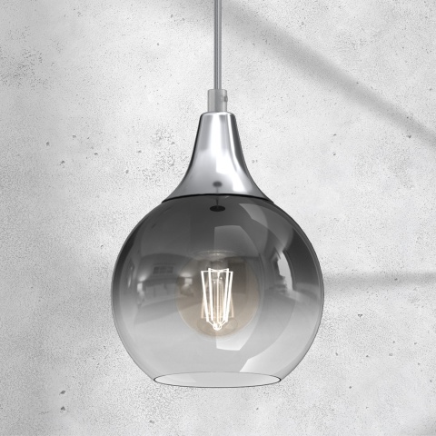 Lampa wisząca MONTE - zwis 1xE27 srebrna 15 cm Milagro