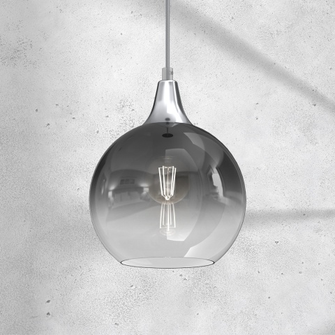 Lampa wisząca MONTE - zwis 1xE27 srebrna 20 cm Milagro