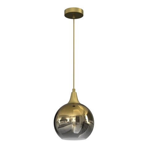 Lampa wisząca MONTE - zwis 1xE27 złota 20 cm Milagro