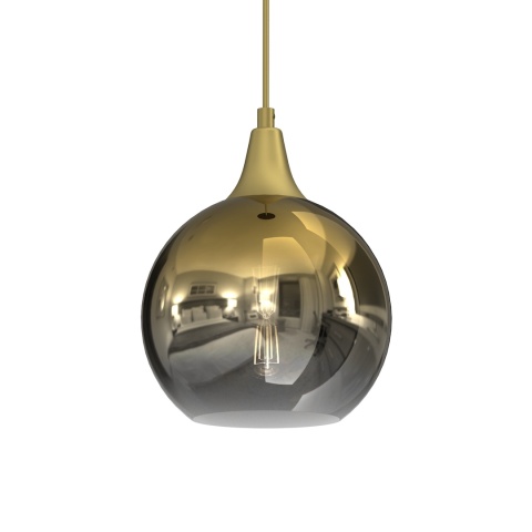 Lampa wisząca MONTE - zwis 1xE27 złota 20 cm Milagro