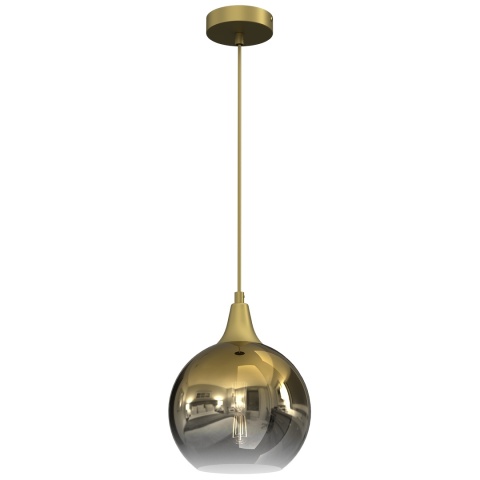 Lampa wisząca MONTE - zwis 1xE27 złota 20 cm Milagro