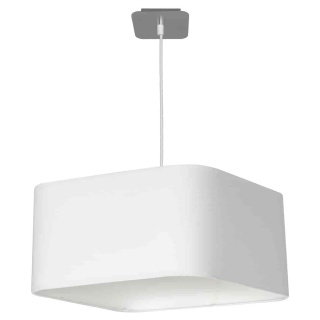 Lampa wisząca NAPOLI - zwis 1xE27 biało-chromowana 40 cm Milagro