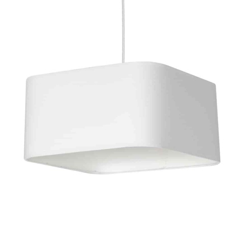 Lampa wisząca NAPOLI - zwis 1xE27 biało-chromowana 40 cm Milagro