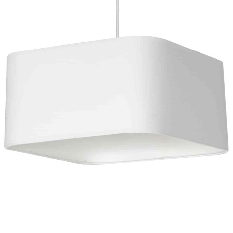 Lampa wisząca NAPOLI - zwis 1xE27 biało-chromowana 40 cm Milagro