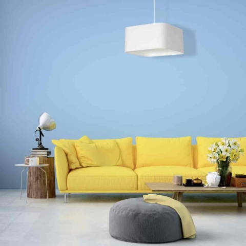Lampa wisząca NAPOLI - zwis 1xE27 biało-chromowana 40 cm Milagro