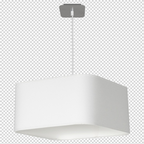 Lampa wisząca NAPOLI - zwis 1xE27 biało-chromowana 40 cm Milagro