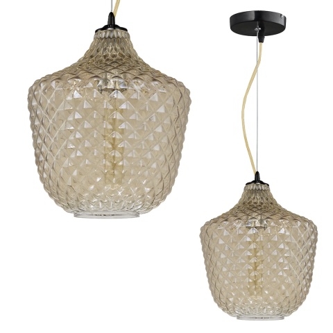 Lampa wisząca ORLANDO - zwis 1xE27 chromowana 26 cm Milagro ML5550