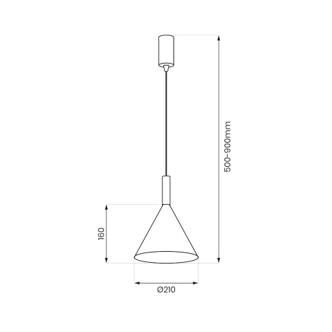 Lampa wisząca PERU - zwis 1xE27 czarno-mosiężna 21 cm Milagro