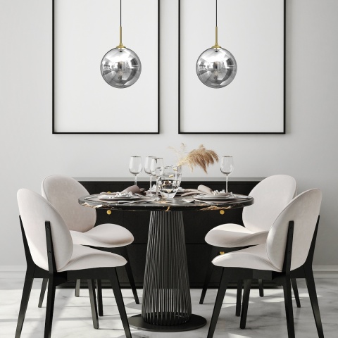 Lampa wisząca REFLEX - zwis 1xE27 czarna 25 cm Milagro