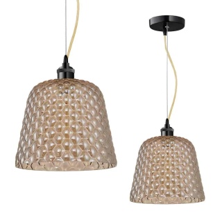 Lampa wisząca RIO - zwis 1xE27 chromowana 25 cm Milagro