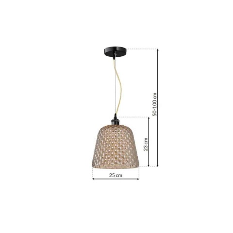 Lampa wisząca RIO - zwis 1xE27 chromowana 25 cm Milagro