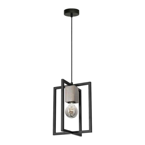 Lampa wisząca Ralph - zwis 1xE27 czarna 25 cm Milagro